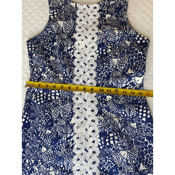 Lilly Pulitzer for Target Sleeveless Dress Women's Nautical Coastal Blue White 6 - Picture 12 of 13